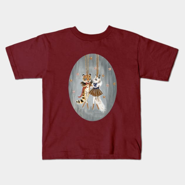 Cecil the leopard and Belle the arctic fox Kids T-Shirt by KayleighRadcliffe